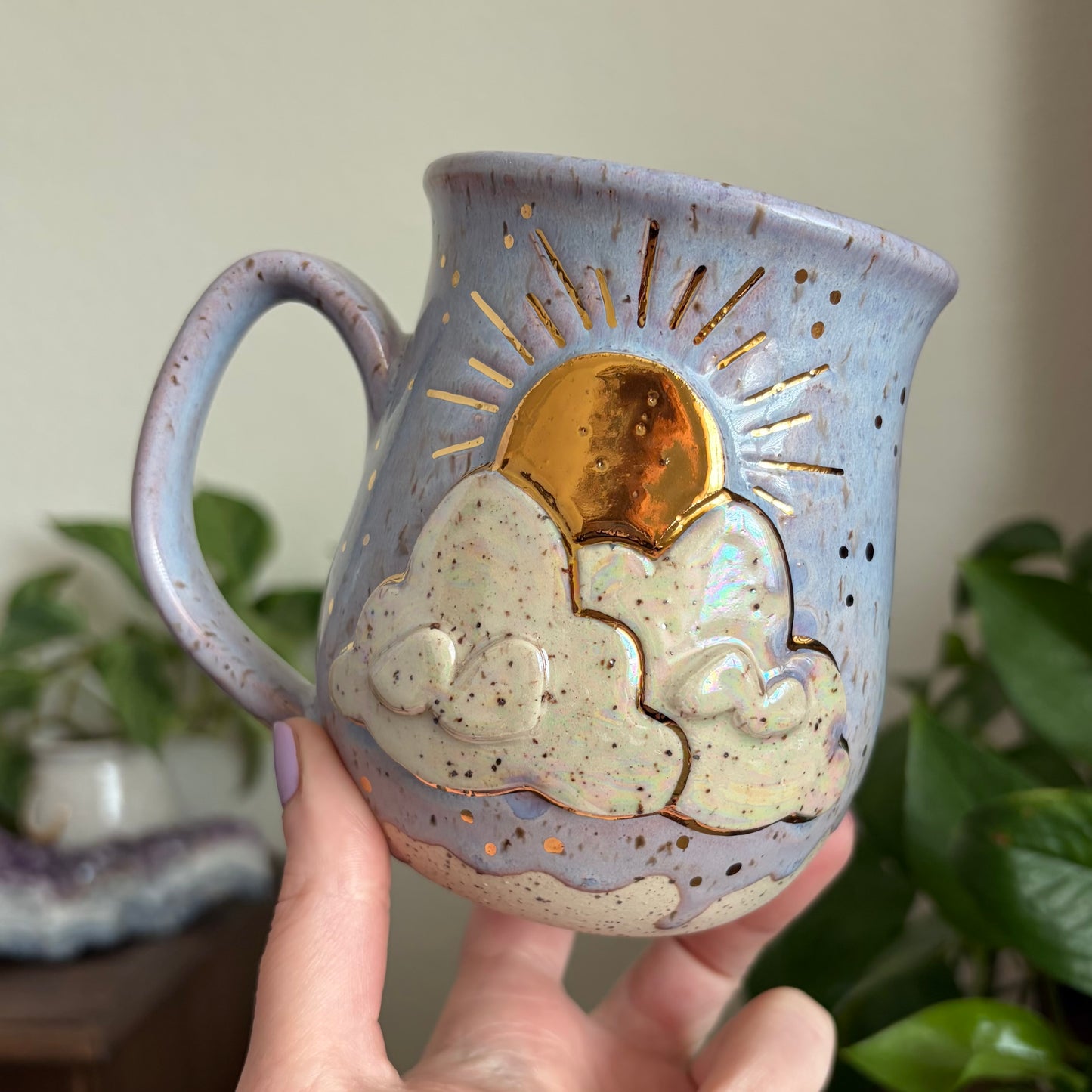 Sunrise Mug • Drippy Lavender Haze Glaze • 17 fl oz