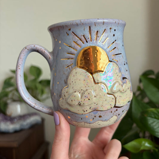 Sunrise Mug • Drippy Lavender Haze Glaze • 17 fl oz