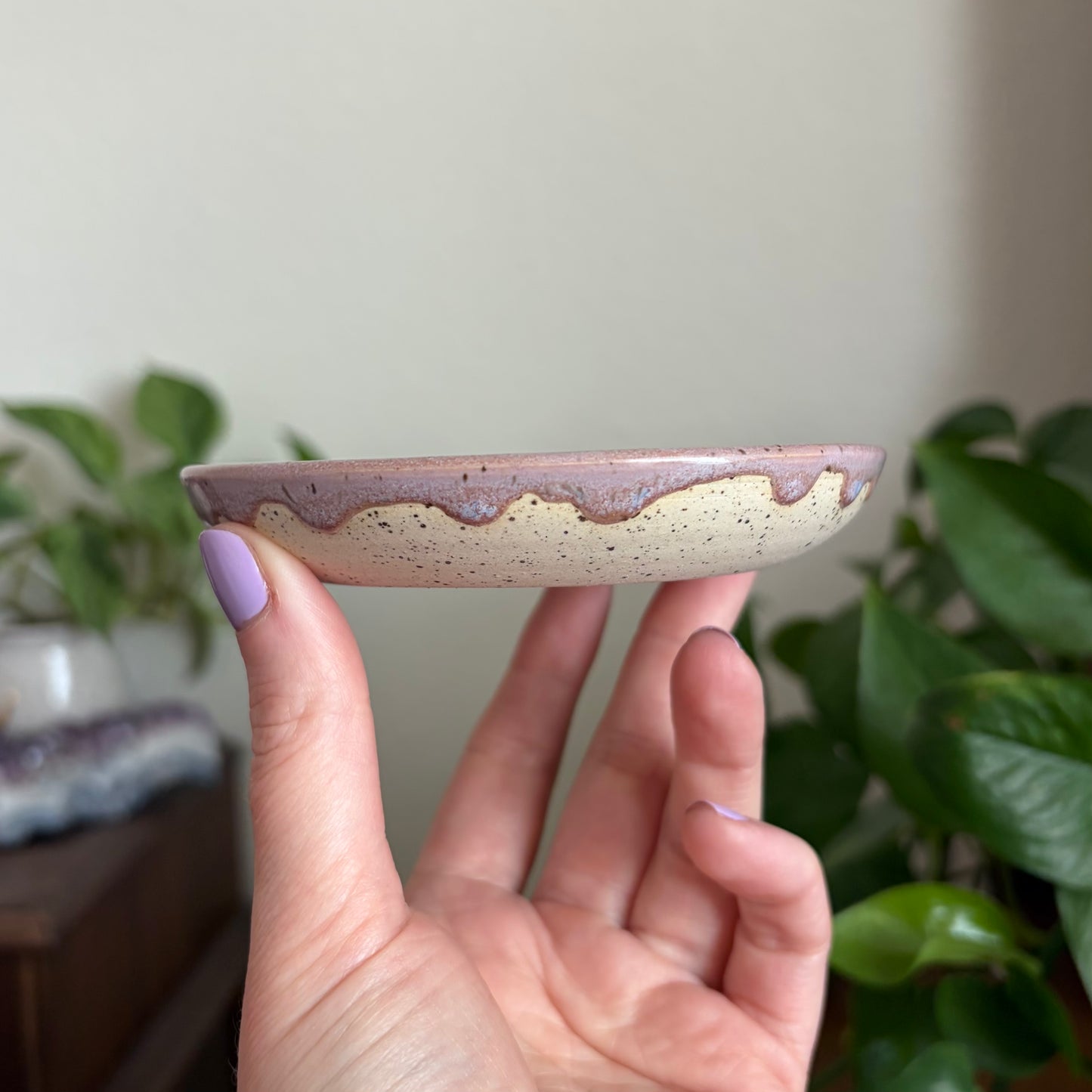 Shining Sun Incense Holder • Lavender Haze Glaze